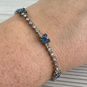 Vintage Mickey Mouse Crystal & Sapphire Inspired Tennis Bracelet